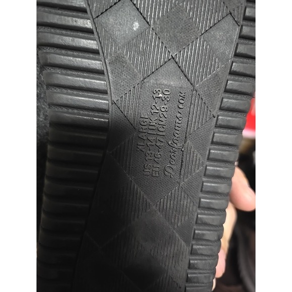 Dearfoams Memory Foam Men's Slippers /Black/Size XL (13-14) - Picture 5 of 6